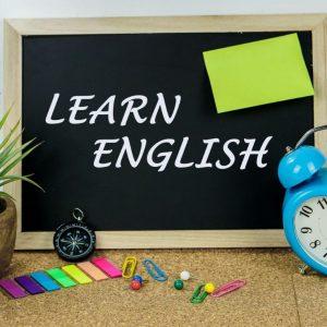 Tablette avec les mots Learn English