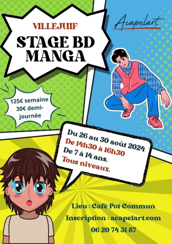 Stage BD manga août