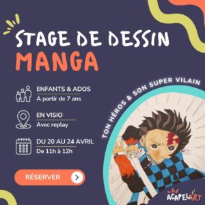 stage dessin manga visio enfants creation heros manga atelier dessin en ligne