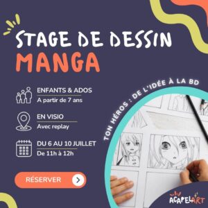 stage manga visio enfants creation personnage mini bd storytelling manga en ligne