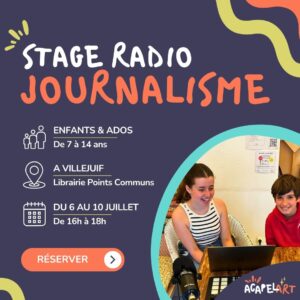 Stage radio journalisme pour les 7 - 14 ans, à Villejuif au mois de juillet 2026