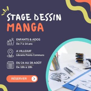 stage dessin manga enfants ados villejuif creation personnage manga aout 2026