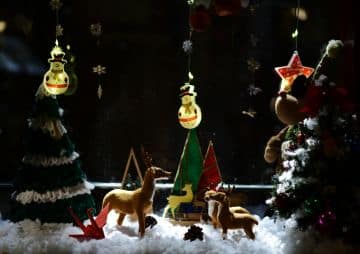 Décoration vitrine de Noël