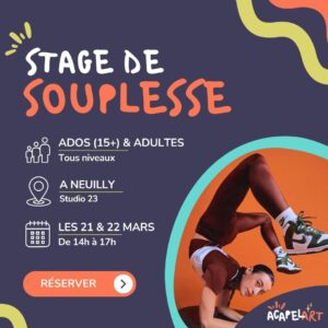 Stage souplesse contorsion équilibre adulte atelier mouvement corporel