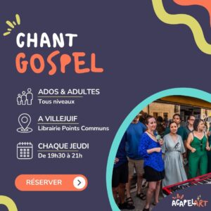 Activité à l'année de chant Gospel à Villejuif (2026-2027)