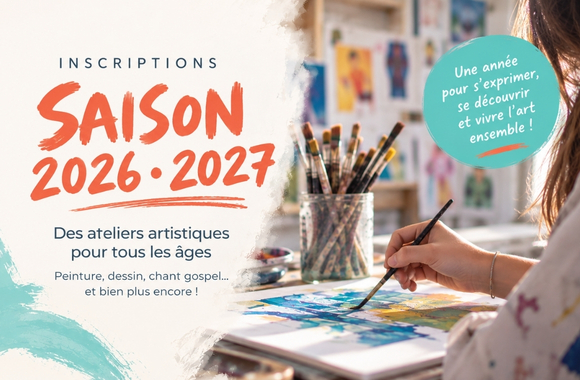 C'est le moment de s'inscrire à une activité artistique pour l'année 2026-2027 !