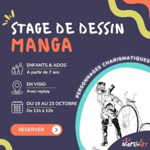 stage dessin manga enfants visio toussaint 2026